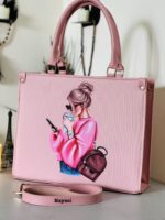 Coffee Girl Tote Bag Pink