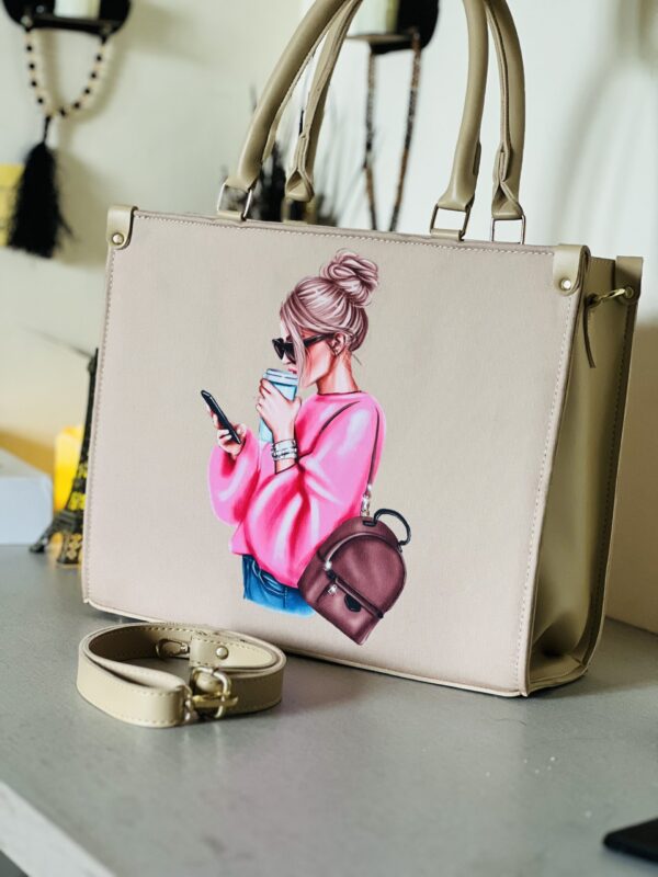 Mug Print Tote Bag for Women