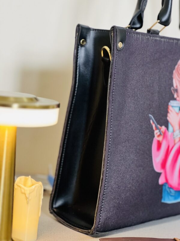 Tote Bag Black side finishing